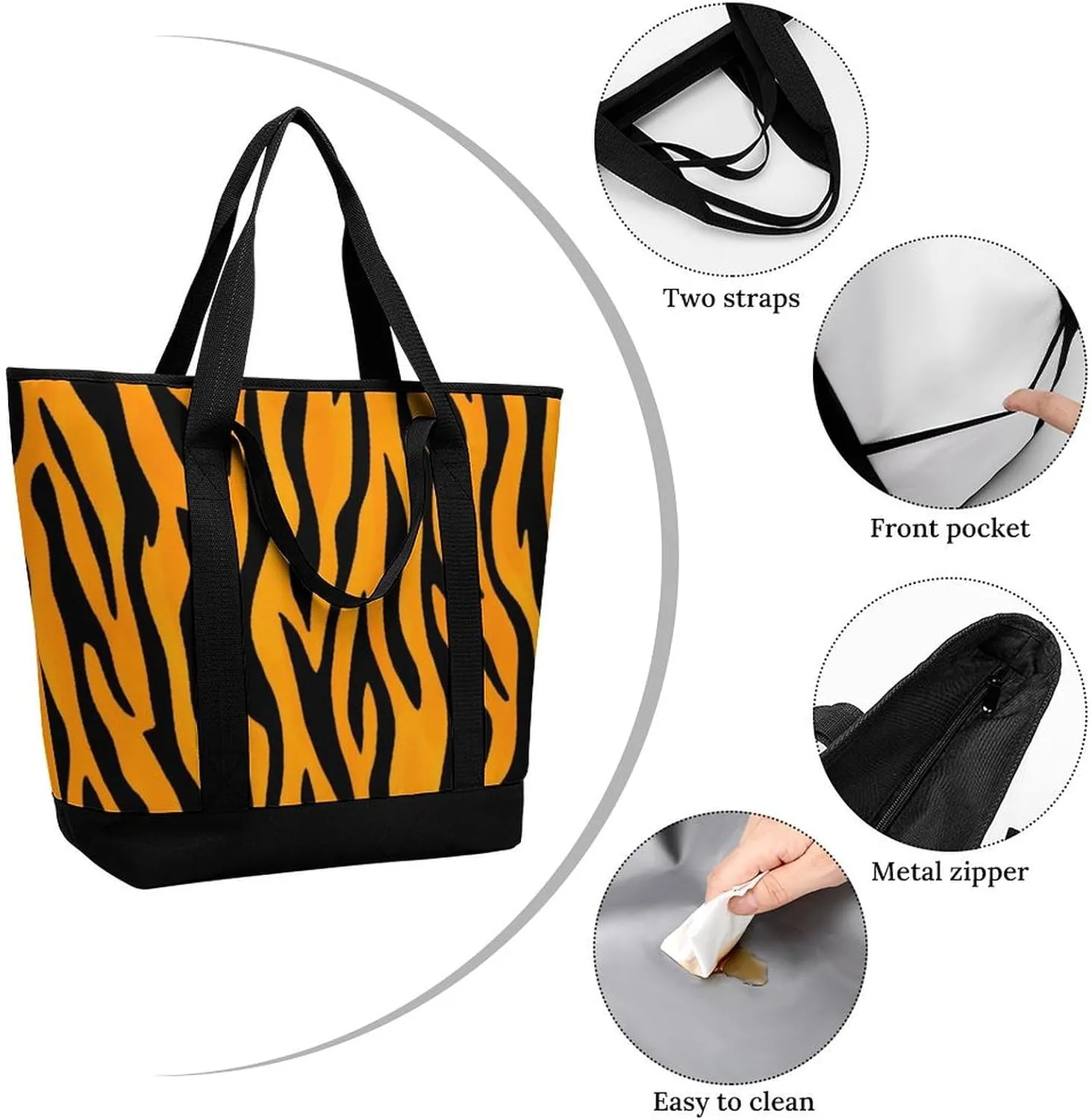 Large Thermal Shopping Tote Bag Travel Friendly Fashion Handbag Commuter Bag