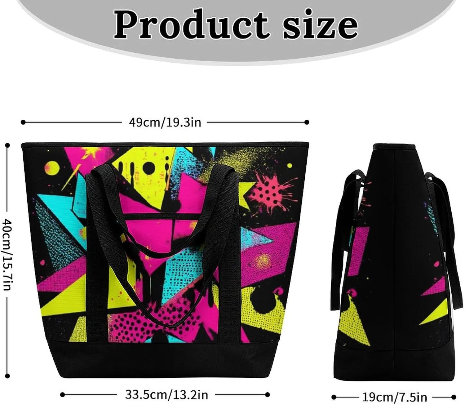 Large Thermal Shopping Tote Bag Travel Friendly Fashion Handbag Commuter Bag