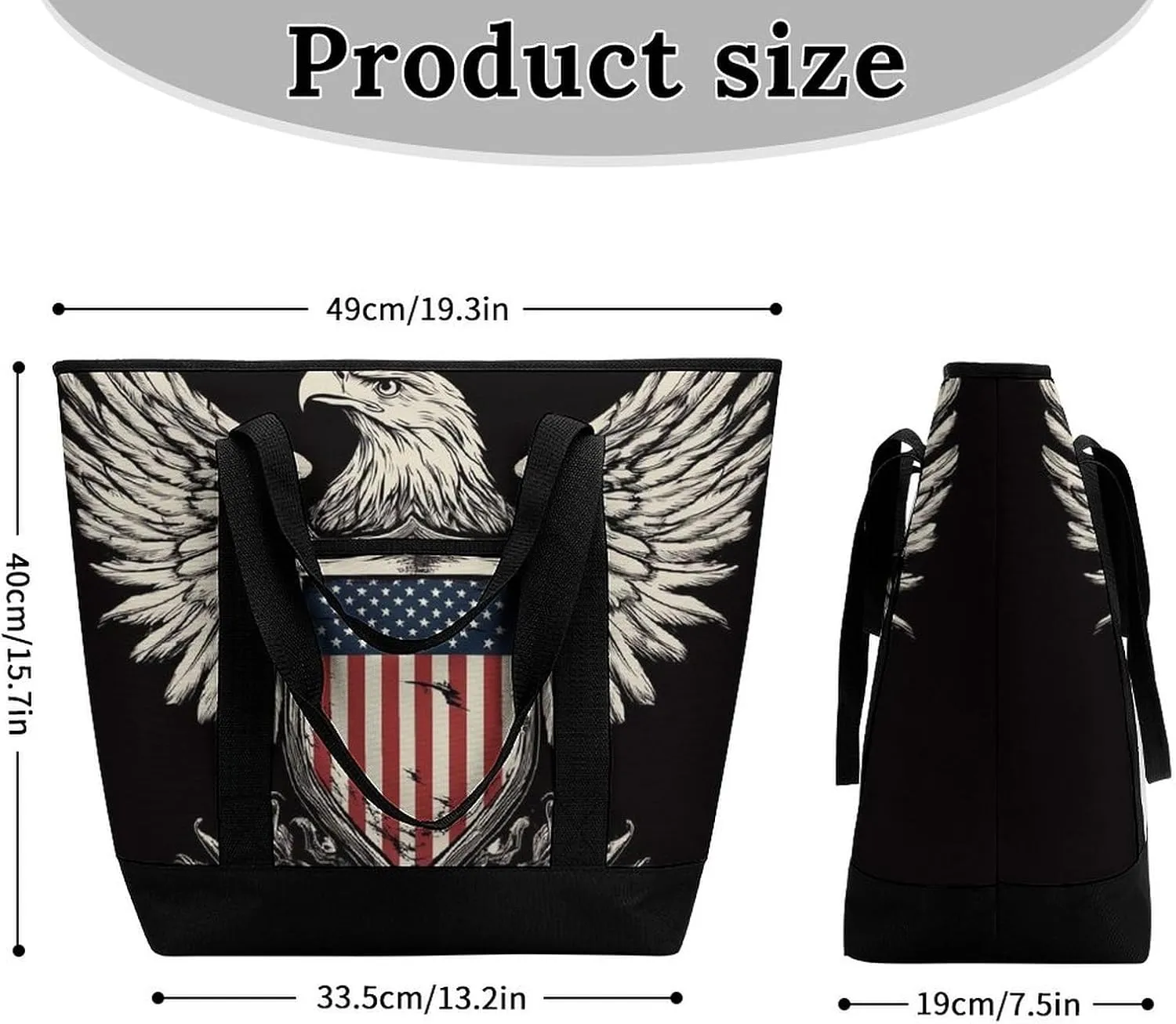 Large Thermal Shopping Tote Bag Travel Friendly Fashion Handbag Commuter Bag
