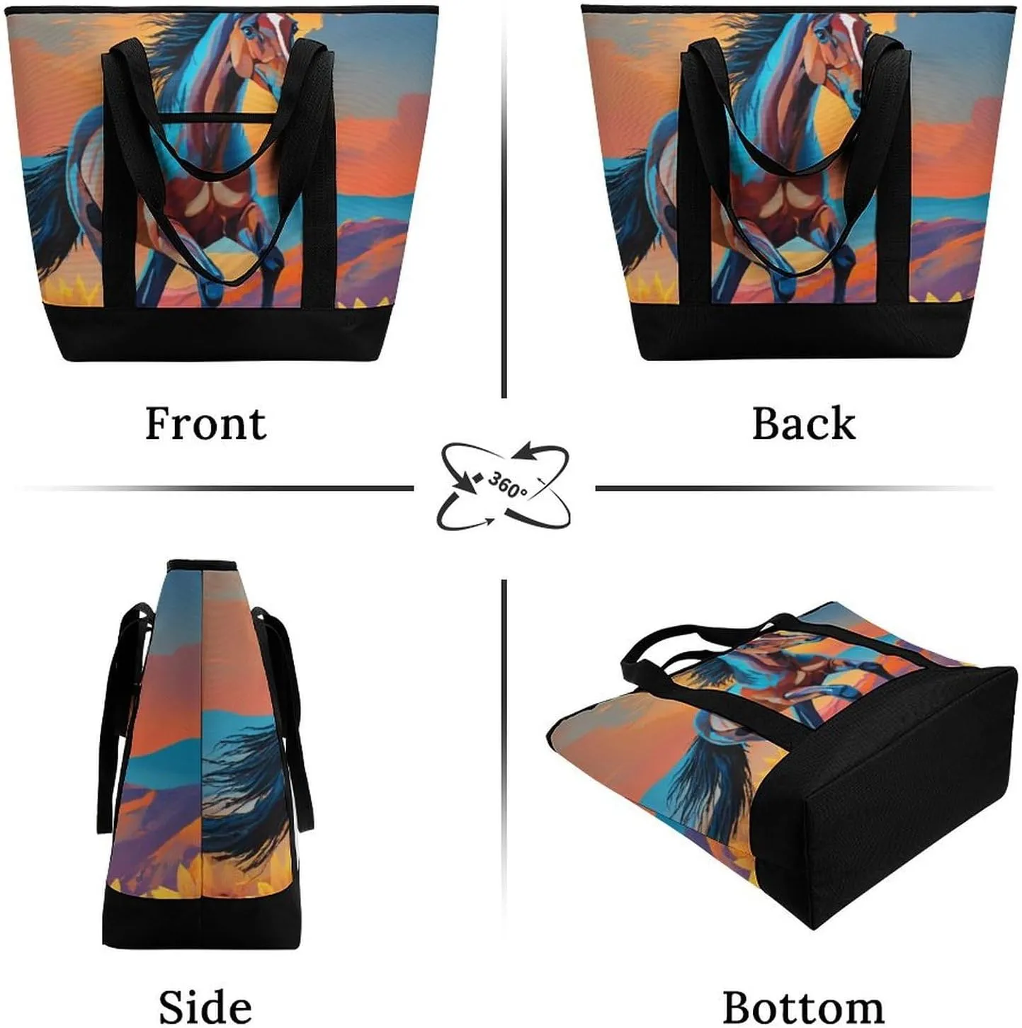 Large Thermal Shopping Tote Bag Travel Friendly Fashion Handbag Commuter Bag