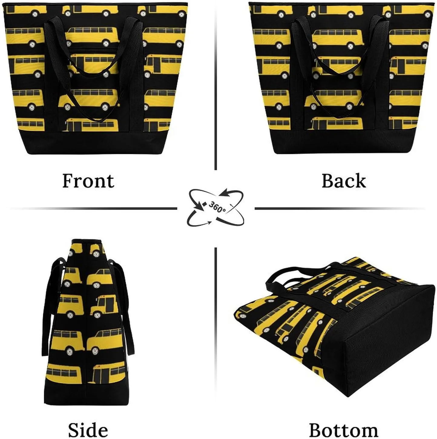 Large Thermal Shopping Tote Bag Travel Friendly Fashion Handbag Commuter Bag