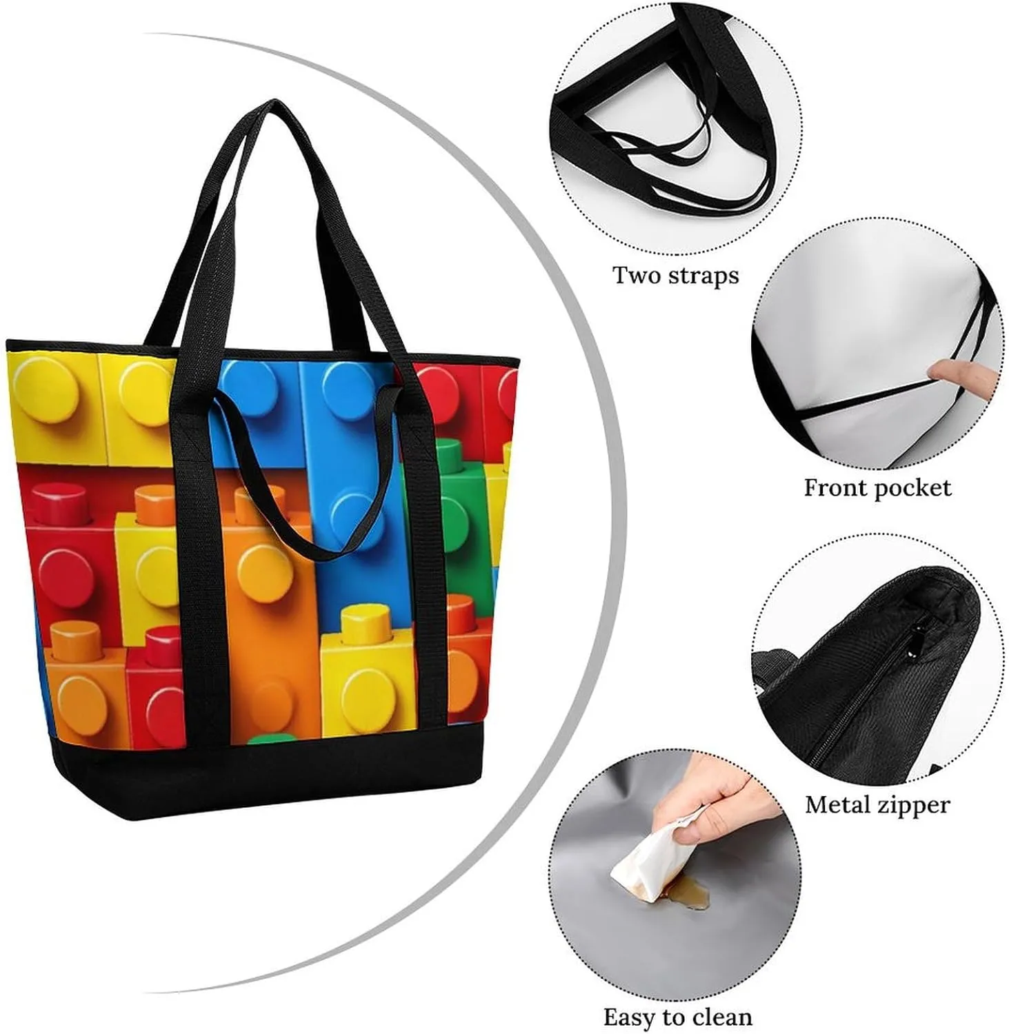 Large Thermal Shopping Tote Bag Travel Friendly Fashion Handbag Commuter Bag