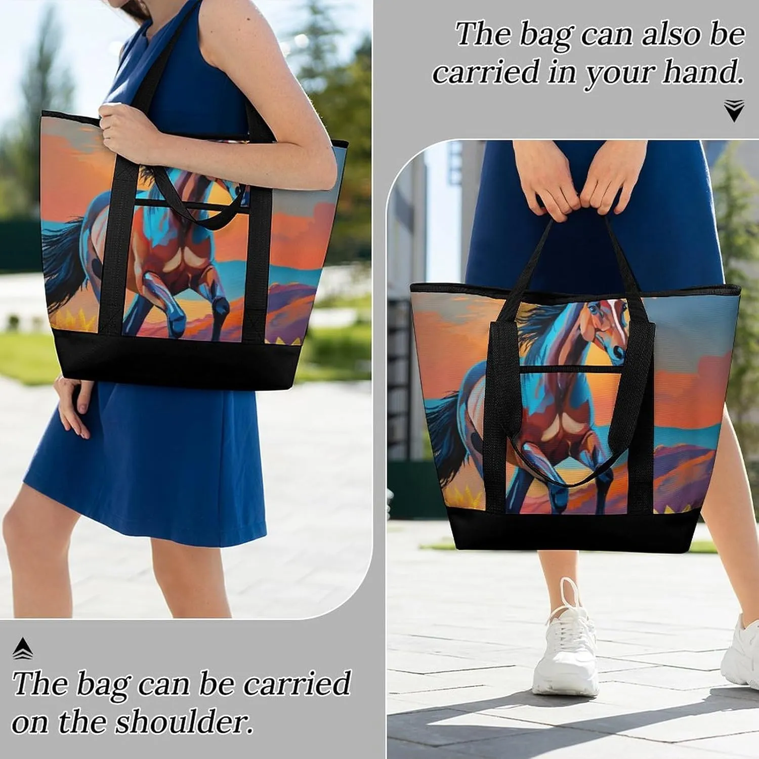 Large Thermal Shopping Tote Bag Travel Friendly Fashion Handbag Commuter Bag