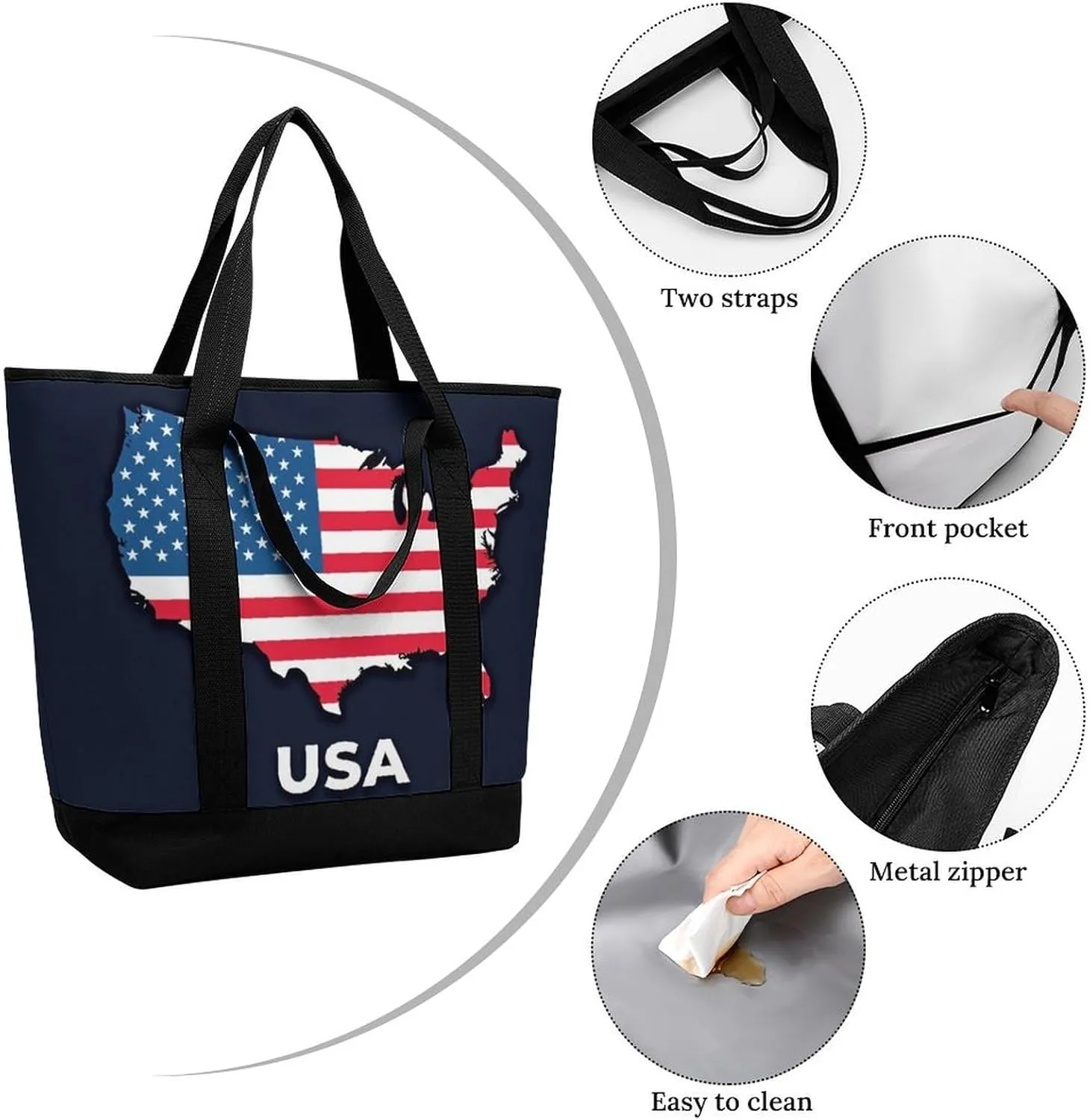 Large Thermal Shopping Tote Bag Travel Friendly Fashion Handbag Commuter Bag