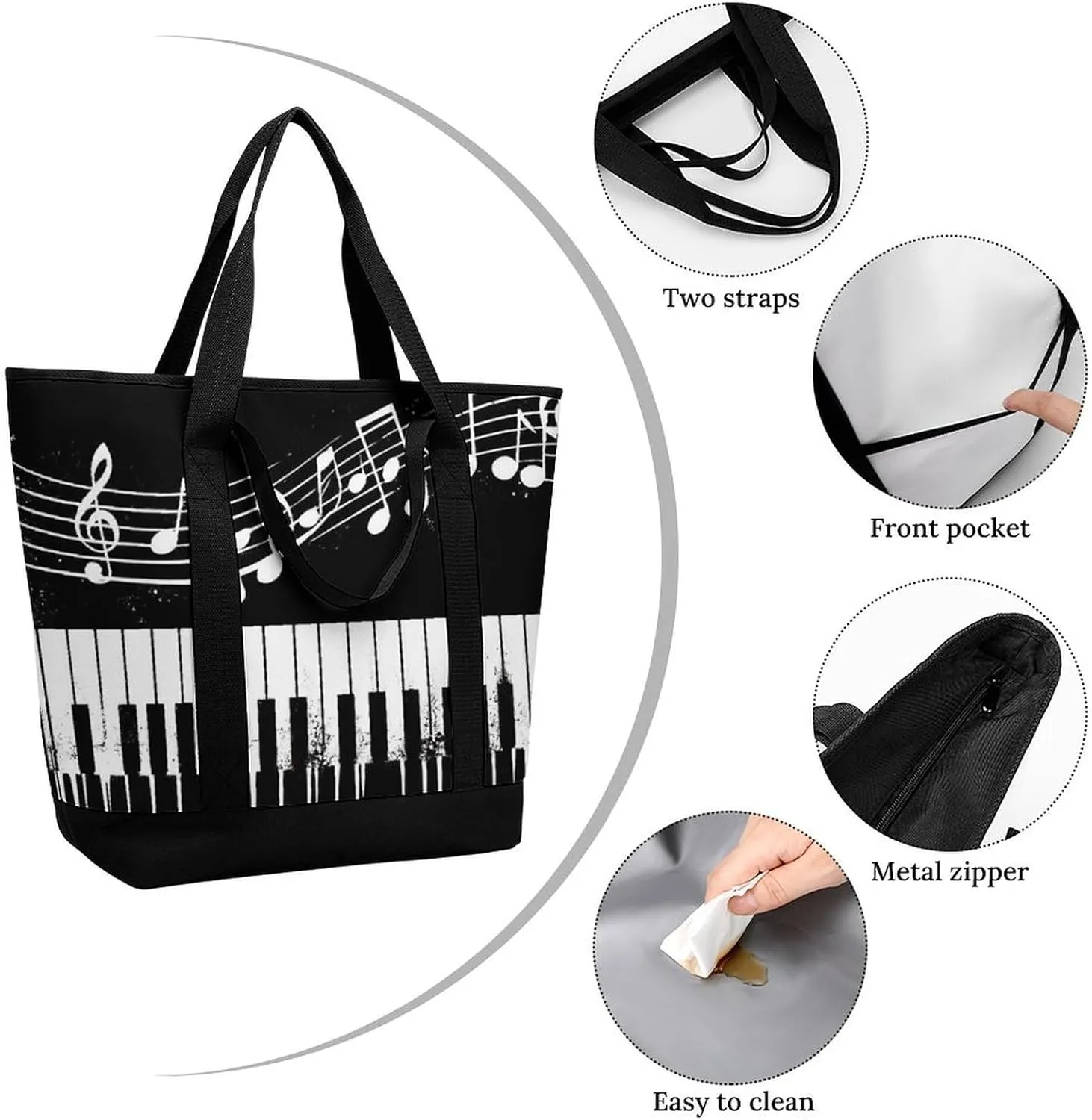 Large Thermal Shopping Tote Bag Travel Friendly Fashion Handbag Commuter Bag