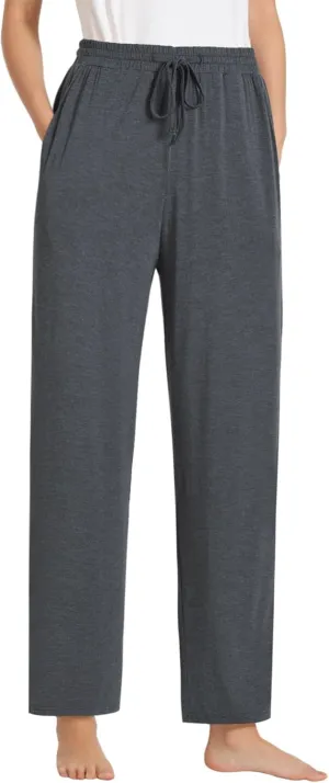 Latuza Women's Tall Pajama Pants Soft Bamboo Viscose Lounge Pants with Pockets
