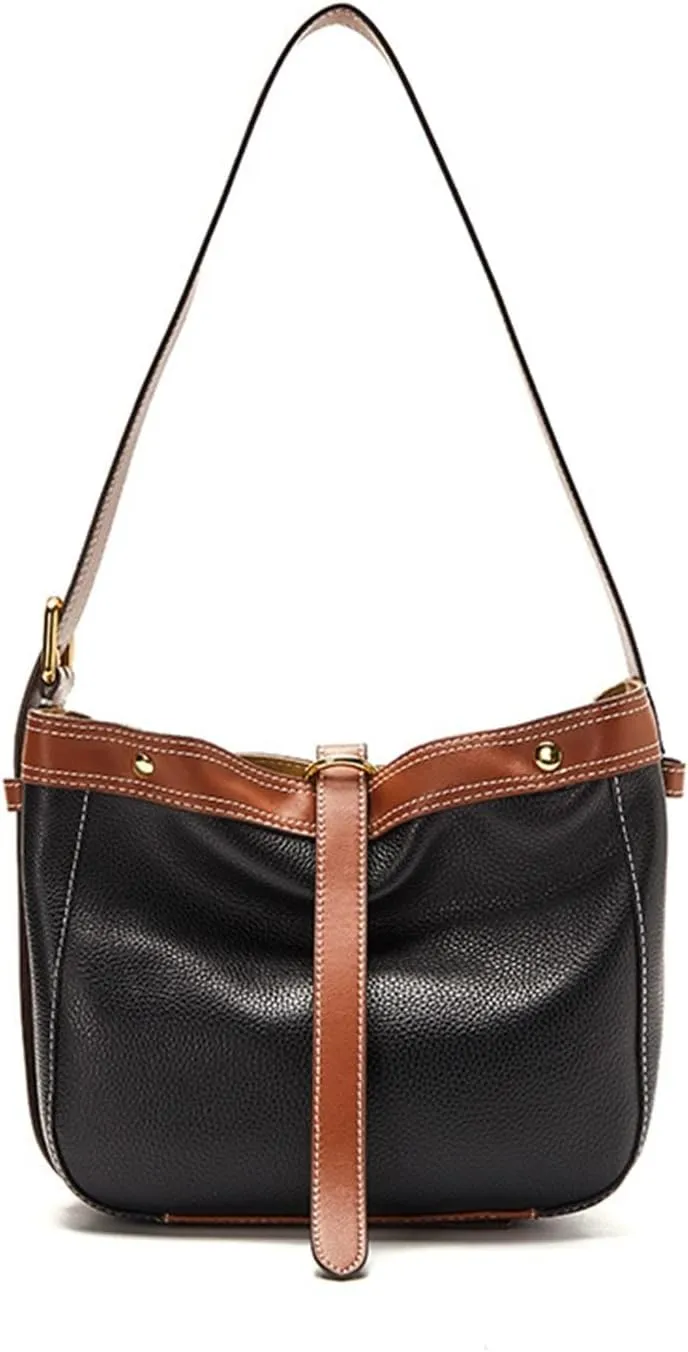 Leather Womens Bucket Bag Quality Leather Bag Soft Shoulder Messenger Bag