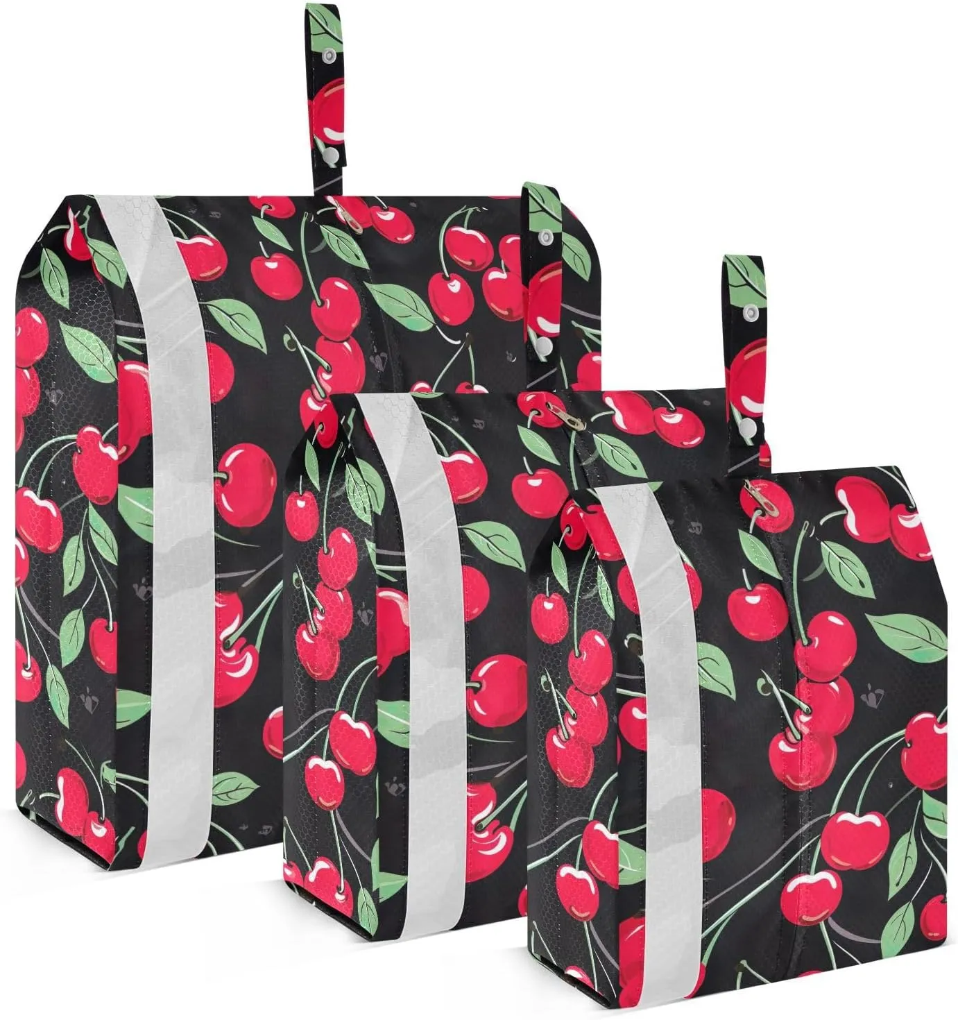 Leaves Cherry Packing Cubes for Travel 3 Set Packing Compression Cubes Luggage Packing Organizers for Travel Essentials