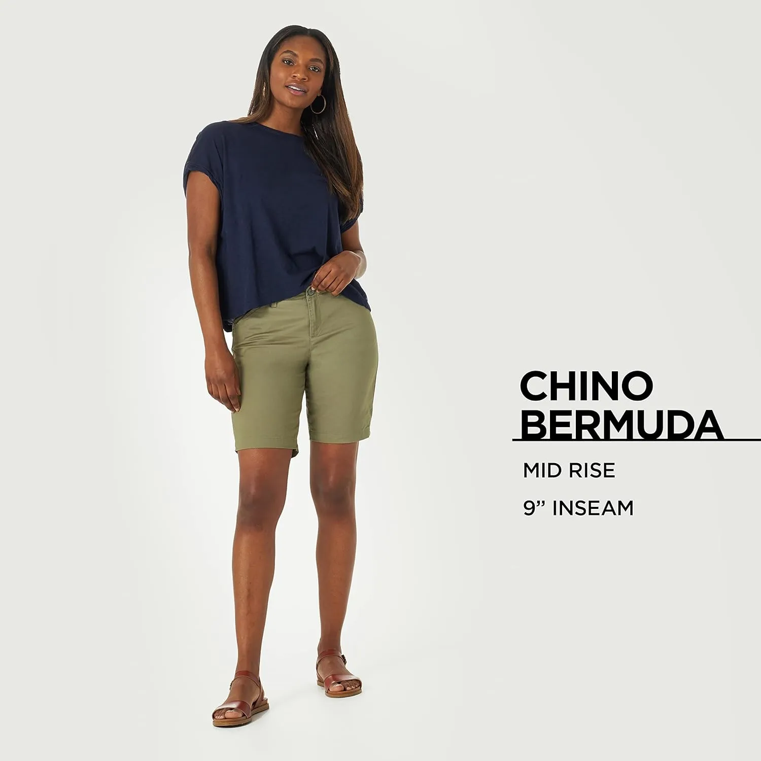 Lee Women's Legendary 9" Chino Bermuda Short