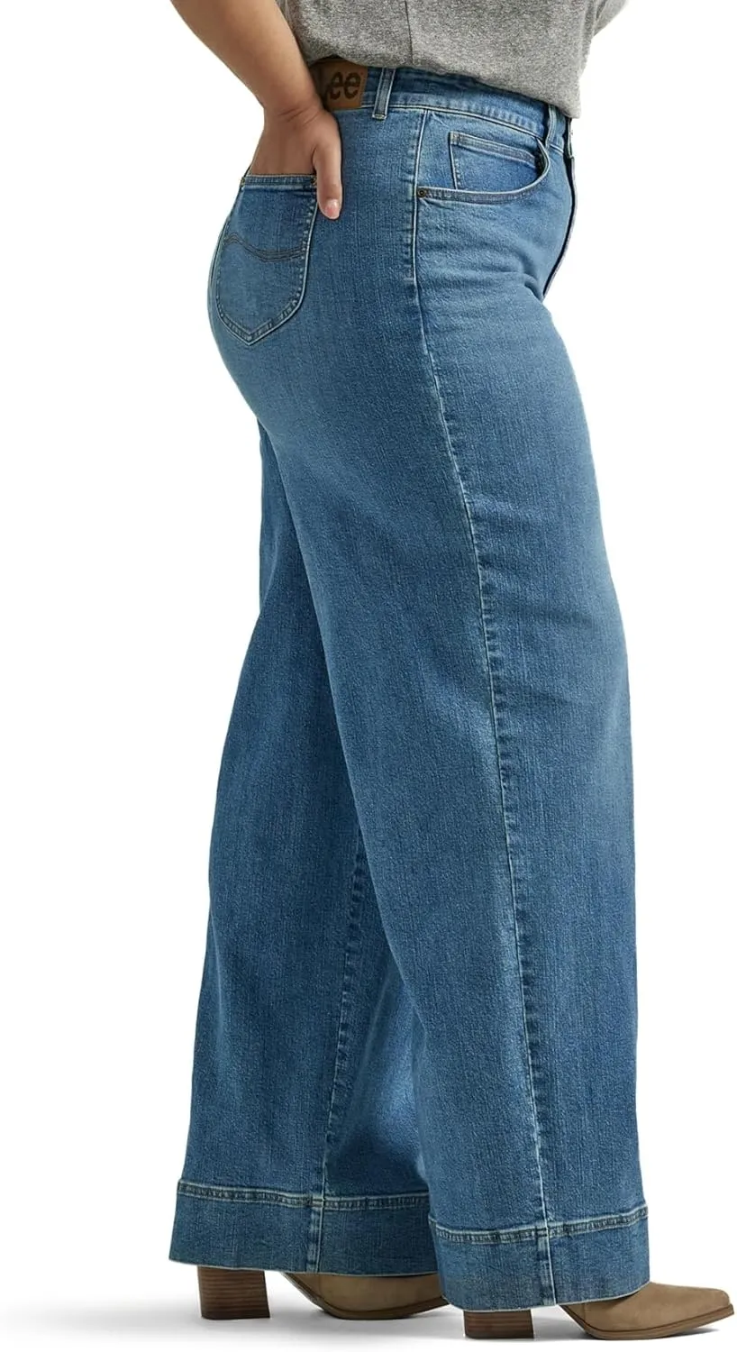 Lee Women's Plus Size Legendary High Rise Trouser Jean