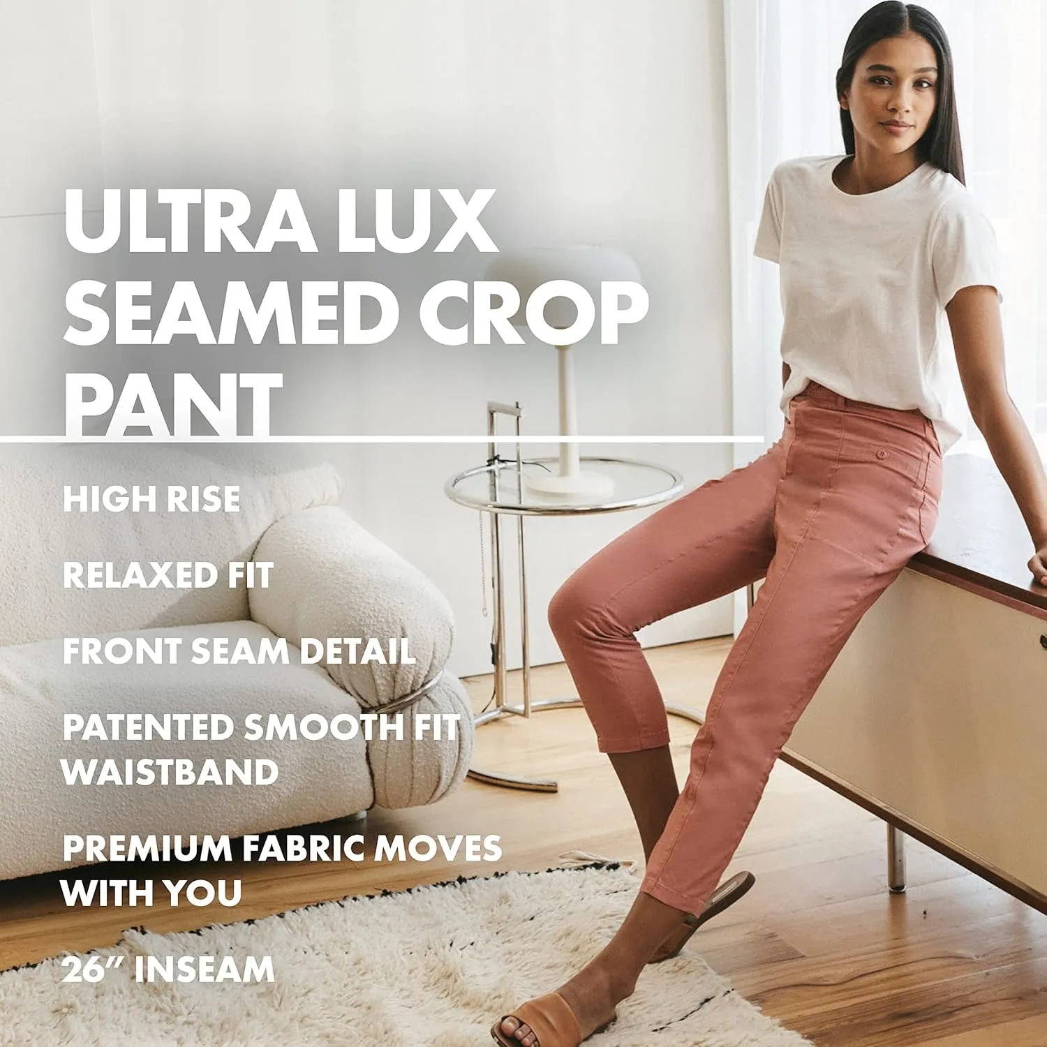 Lee Women's Ultra Lux High Rise Seamed Crop Capri Pant