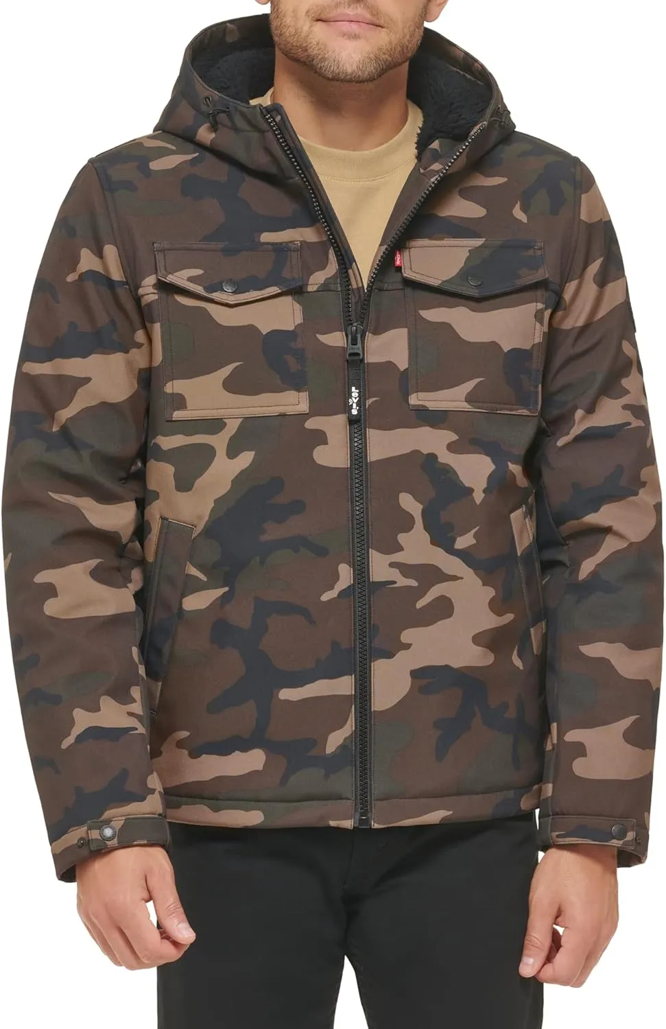 Levi's Men's Soft Shell Hooded Storm Coat (Regular & Big & Tall Sizes)