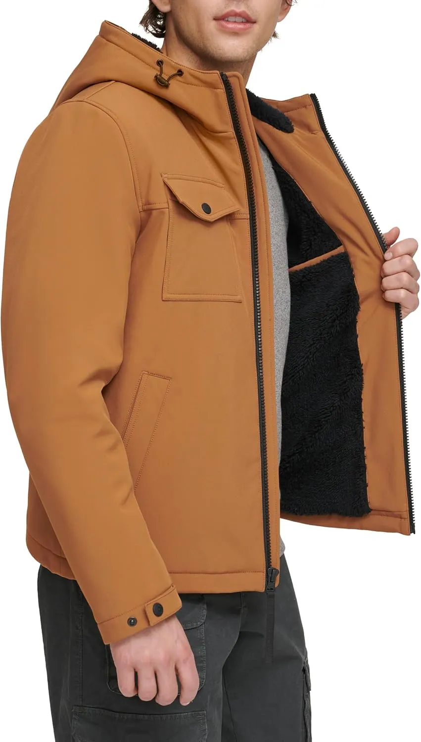 Levi's Men's Soft Shell Hooded Storm Coat (Regular & Big & Tall Sizes)