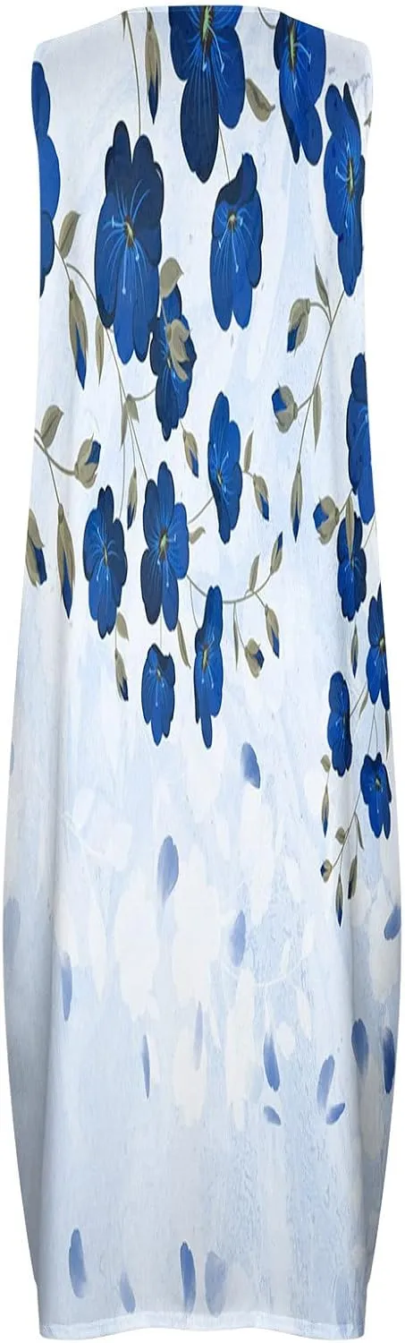 LRMQS Summer Dresses for Women 2025 Vacation Beach Casual Flowy Spring Maxi Dress Floral Plus Size Sundress Long Sun Dresses