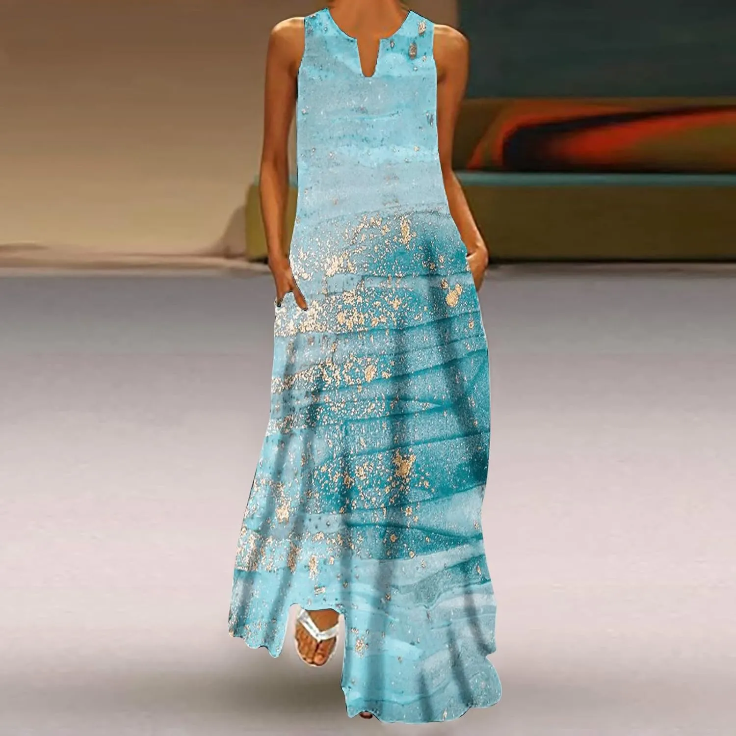LRMQS Summer Dresses for Women 2025 Vacation Beach Casual Flowy Spring Maxi Dress Floral Plus Size Sundress Long Sun Dresses