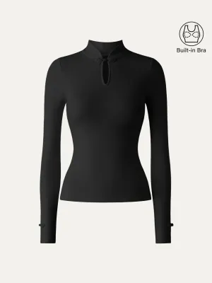 Mandarin Collar Frog Button Brami Top Limited Edition