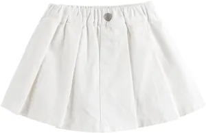 marc & janie Girls Cotton Denim Pleated Skirt Soft Lining Skirts 250203