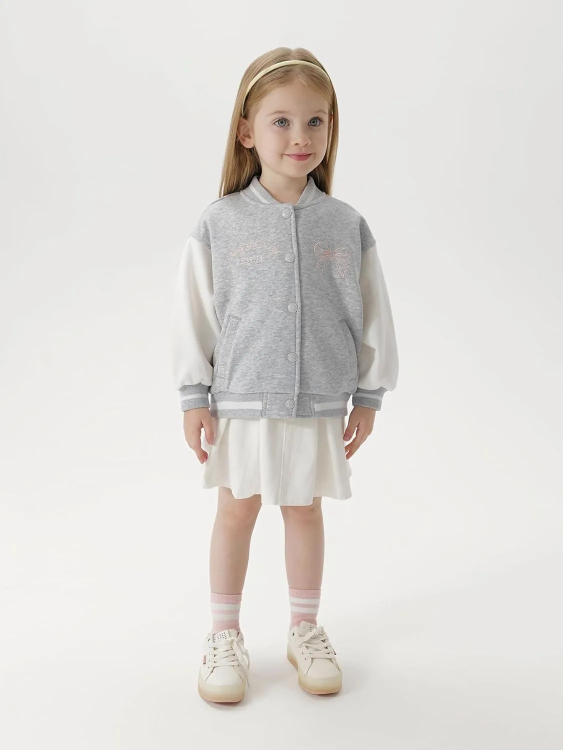 marc & janie Girls Cotton Denim Pleated Skirt Soft Lining Skirts 250203