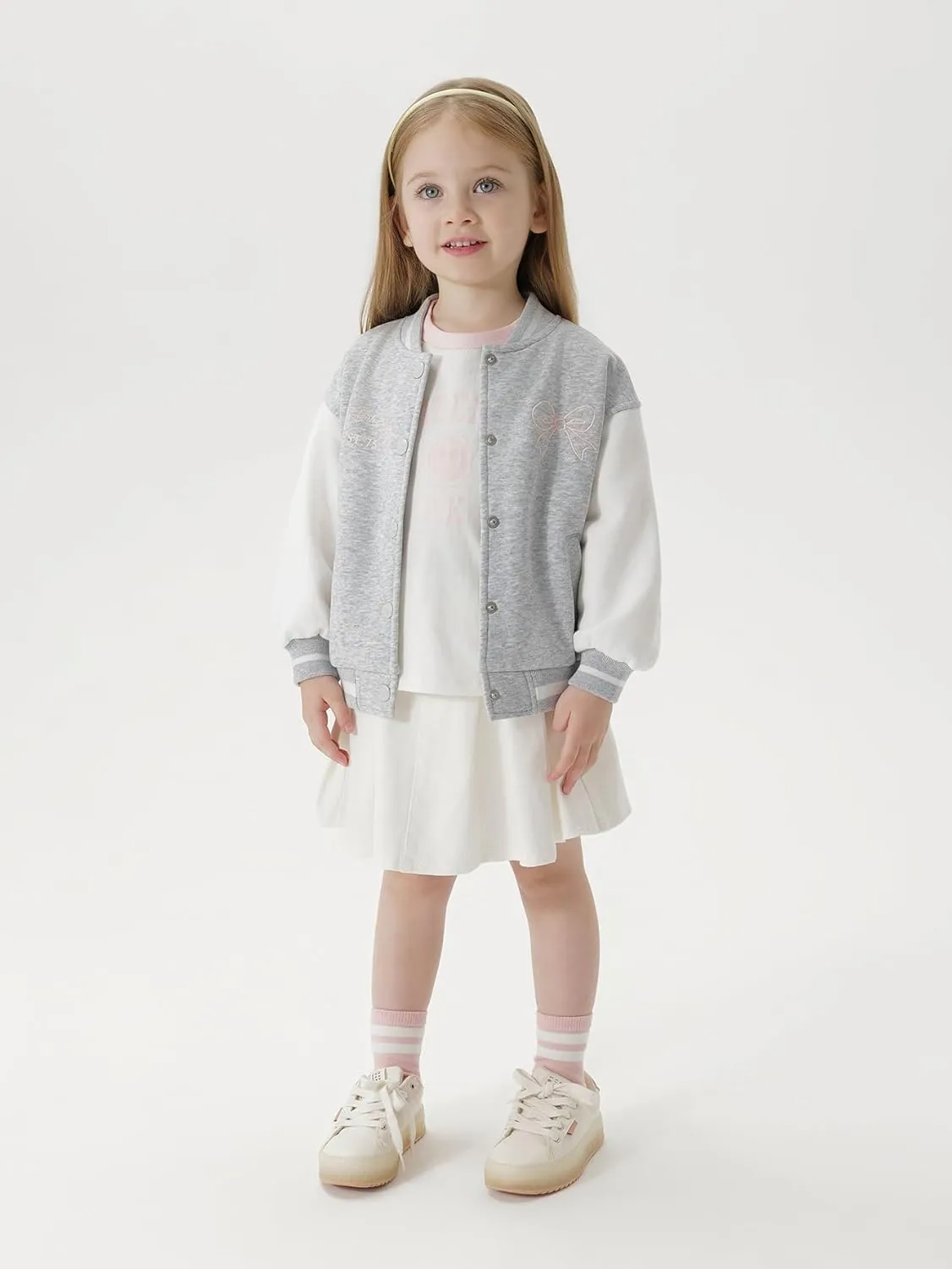 marc & janie Girls Cotton Denim Pleated Skirt Soft Lining Skirts 250203