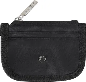 MAXTOP Slim Minimalist Wallet Card Holder For Women Men,Mini Zip Around keychain Coin Purse Women,Black
