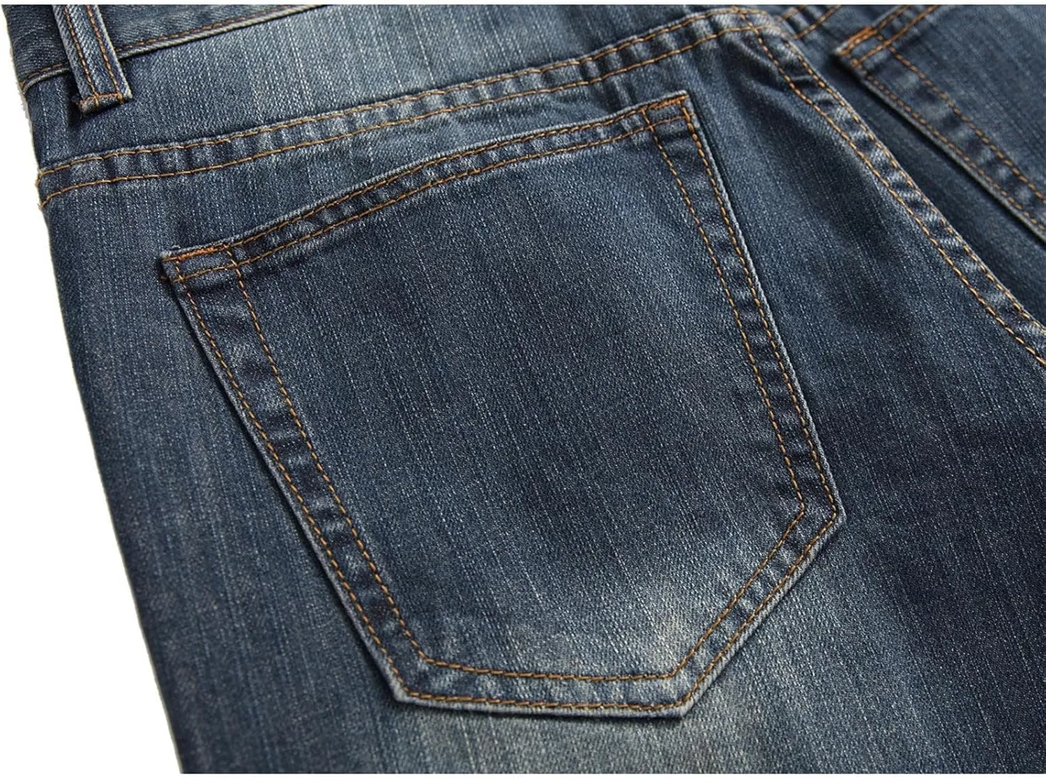 Men's Jeans Stretch Straight Wash Casual Sport Slim Fit Jeans Drawstring Elasticated Waist Denim Pants with Pockets