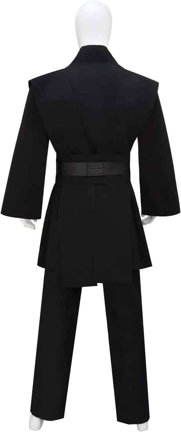 Men's Jedi Robe Costume Adult Halloween Tunic Hooded Robe Pants Uniform Anakin Outfits Cosplay Full Set