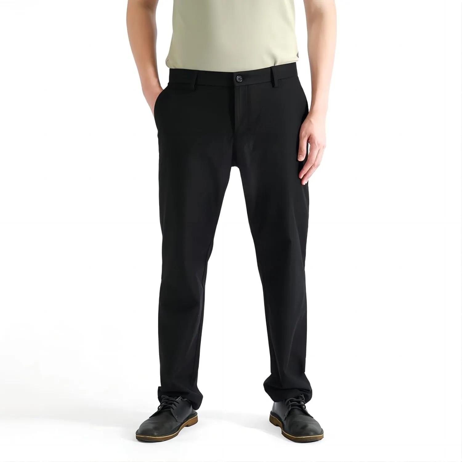 Men's Premium Formal Dress Slim Fit Casual Business Elastic Cotton Chino Pants for Work Weekend