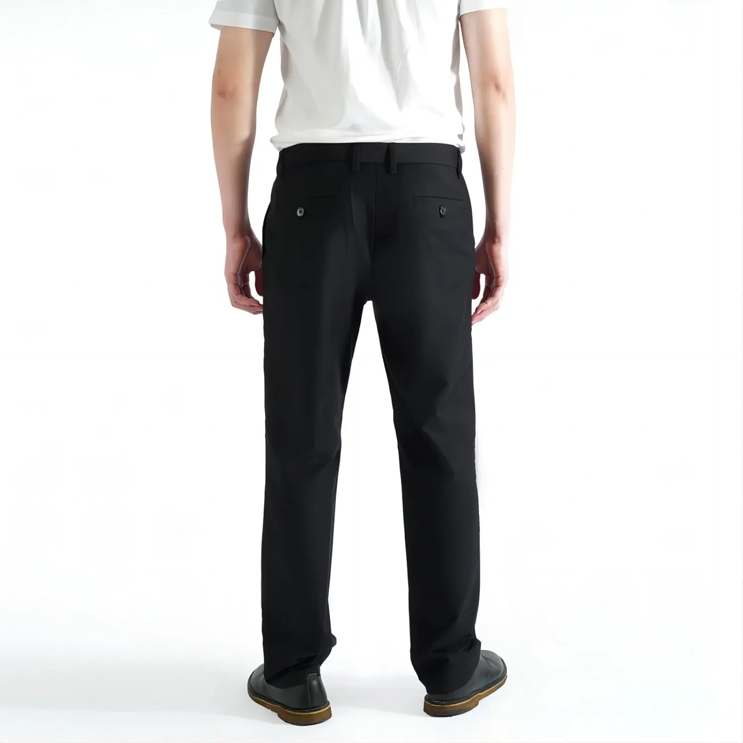 Men's Premium Formal Dress Slim Fit Casual Business Elastic Cotton Chino Pants for Work Weekend