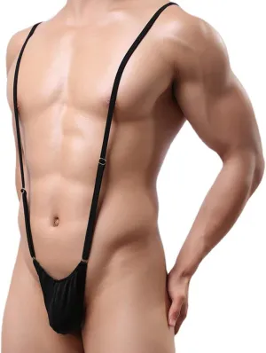 Men's Sexy Slutty Gay Underwear Y Sling Thong Jockstrap Jumpsuit Adjustable Bodysuit Wrestling Singlet Underwear