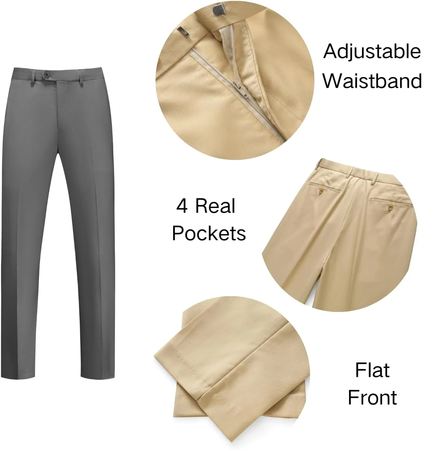 Men's Slim Fit 3-Piece Suit - One Button Wedding Prom Tuxedo, Includes Blazer, Vest, and Pants