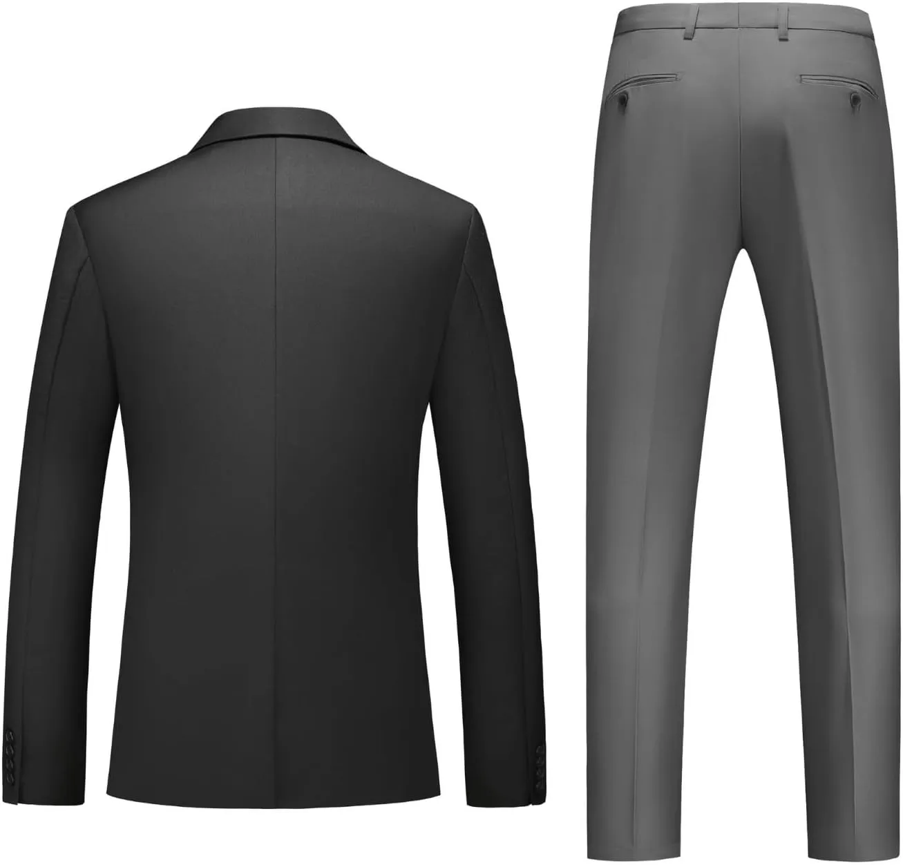 Men's Slim Fit 3-Piece Suit - One Button Wedding Prom Tuxedo, Includes Blazer, Vest, and Pants