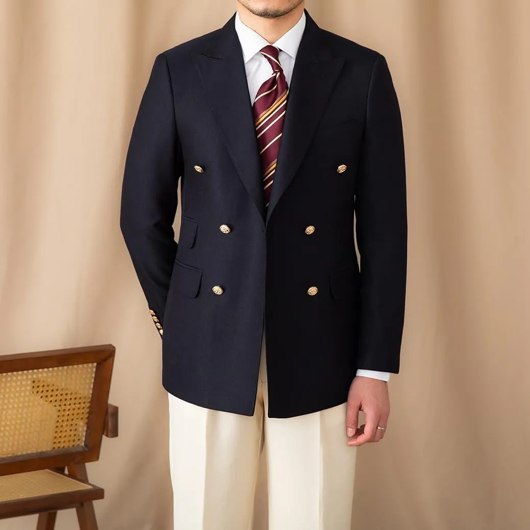 Mens Suit 2 Piece Double Breasted Peak Lapel Suit Men Slim Fit Suit Blazer Pants Wedding Prom Suit for Men