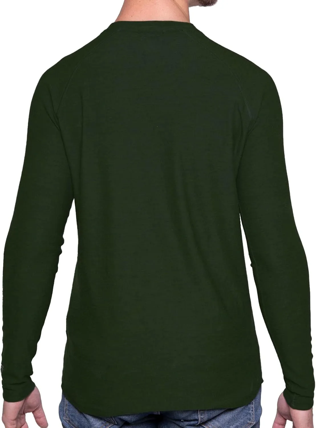 MERIWOOL Men's Base Layer Long Sleeve Henley - Lightweight Merino Wool Thermal