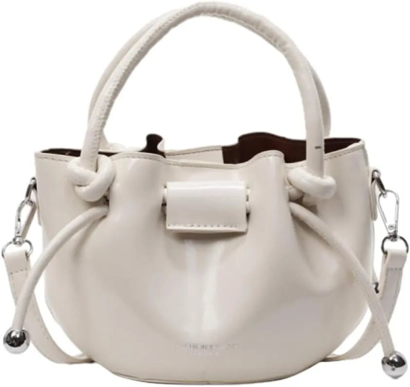 Minimalist Bucket Bag for Women 2025, Luxury Shoulder Crossbody Purse, Trendy Spring Handheld Tote with Adjustable Strap