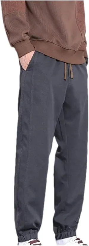 Mnjyihy Men's Casual Harem Pants Fashion Elastic Waist Drawstring Baggy Trousers Jogging Sweatpants