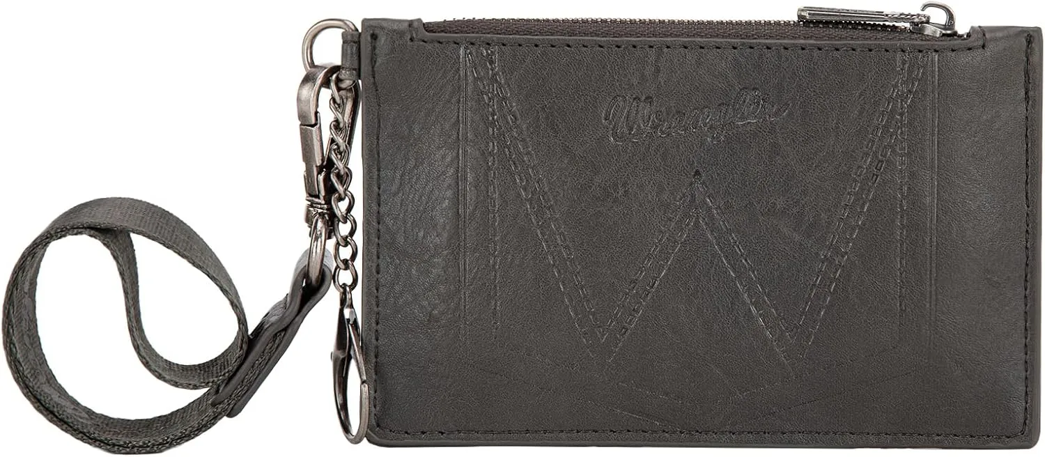Montana West X Wrangler Card Holder RFID Credit Card Holder for Women Small Card Wallet Keychain Wallet with Wristlet Strap