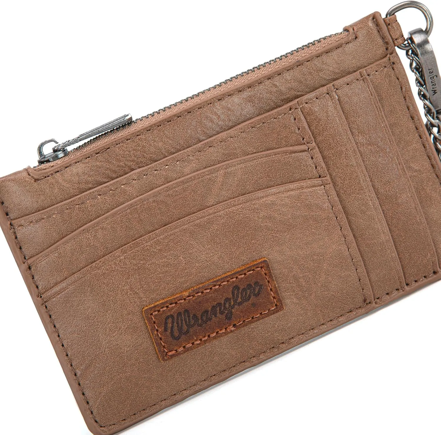 Montana West X Wrangler RFID Credit Card Holder Small Card Wallets for Women Slim Wallet Keychain Women Card Holder with Wristlet Strap