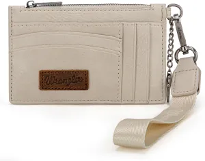 Montana West X Wrangler Small Credit Card Holder for Women Slim Card Holder Wallet Womens Ladies Female Wristlet Keychain Wallet