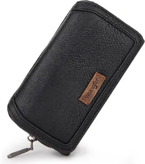 Montana West X Wrangler Wallet Purse for Women Minimalist Wristlet Wallet with RFID Blocking Credit Card Holder