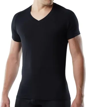 Mr. Davis Men's Bamboo Viscose Tailored Cut Stylish V Neck Undershirt - 6 Pack