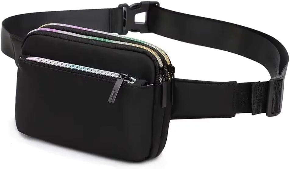 Mudono Belt Bag for Women Minimalist Waterproof Sling Bag Travel Hiking Chest Crossbody Bag Small Lightweight Waist Pouch