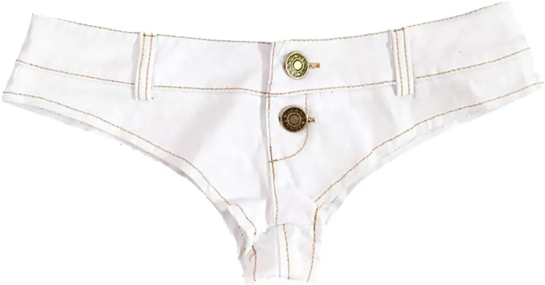 Naturemore Women's Sexy Low Waisted Stretch Mini Denim Shorts Hot Pants Clubwear