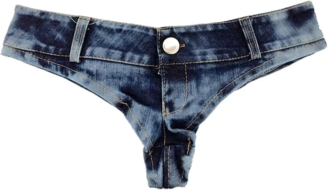 Naturemore Women's Sexy Low Waisted Stretch Mini Denim Shorts Hot Pants Clubwear