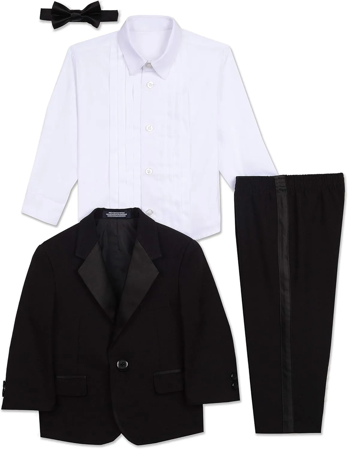 Nautica Baby Boys' 4-Piece Tuxedo with Dress Shirt, Bow Tie, Jacket, and Pants