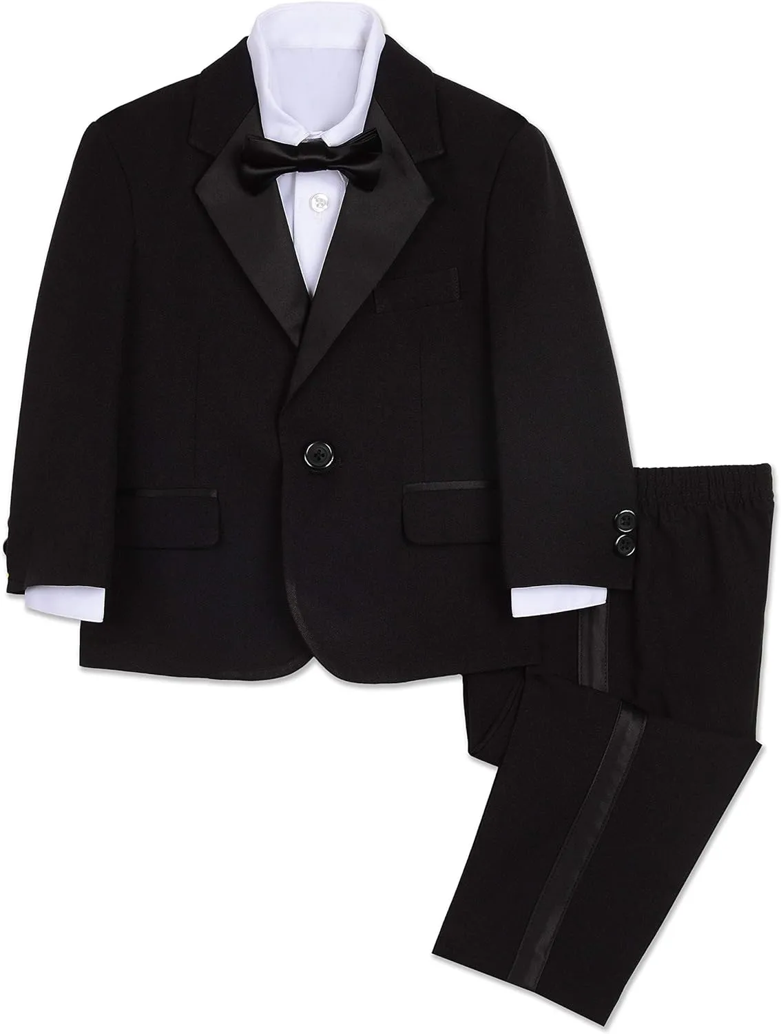Nautica Baby Boys' 4-Piece Tuxedo with Dress Shirt, Bow Tie, Jacket, and Pants