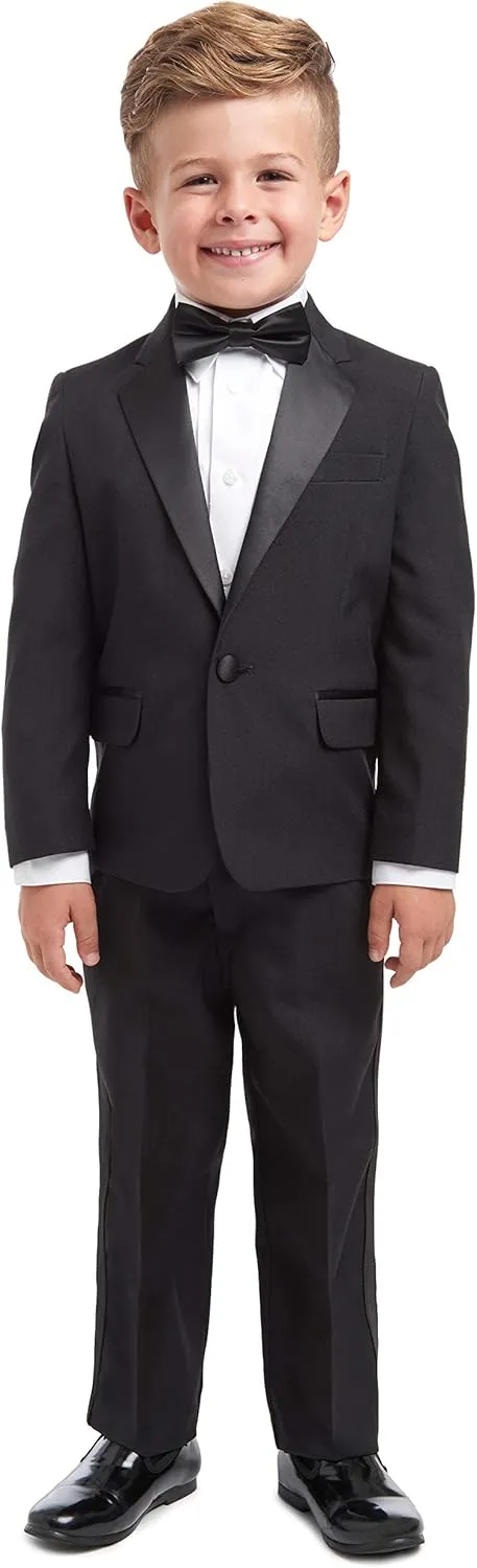 Nautica Baby Boys' 4-Piece Tuxedo with Dress Shirt, Bow Tie, Jacket, and Pants