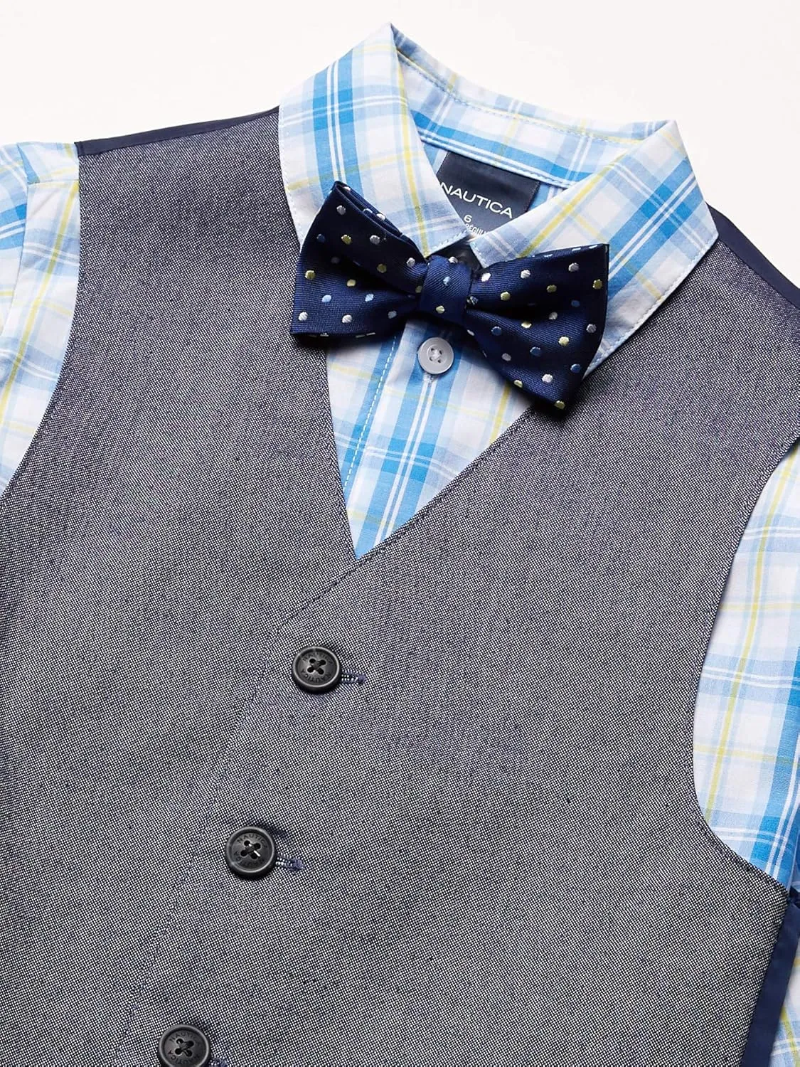 Nautica Boys' 4-Piece Legacy Formal Set, Includes Vest, Pants, Dress Shirt, and Tie