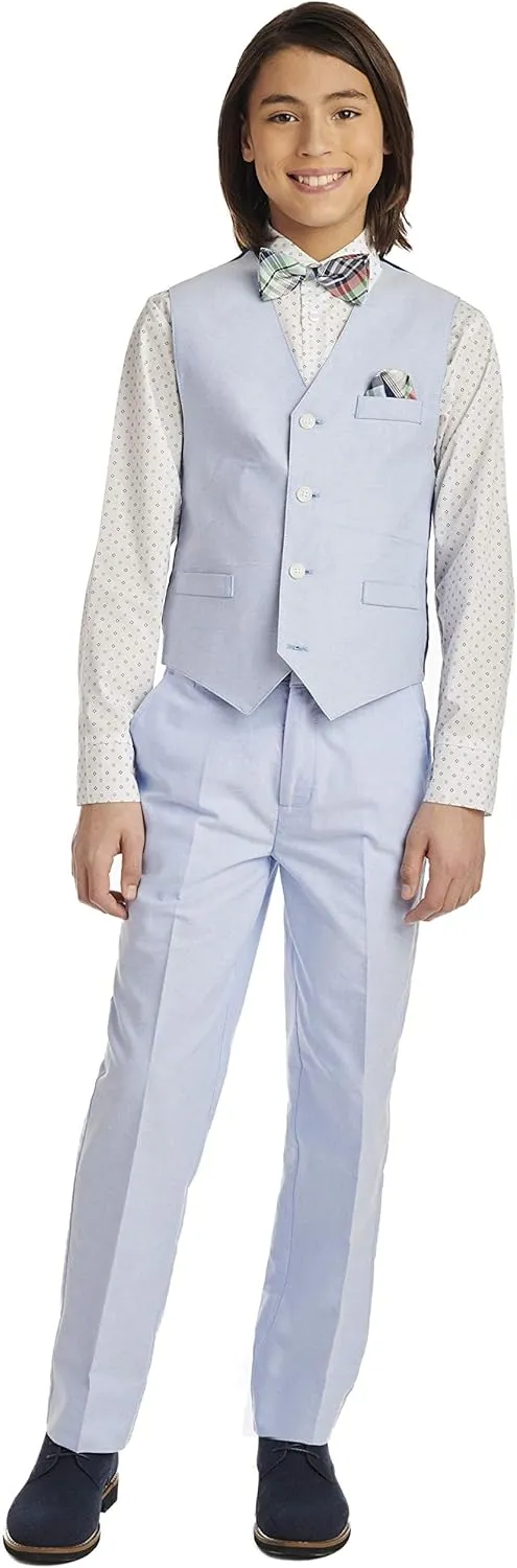 Nautica Boys' 4-Piece Legacy Formal Set, Includes Vest, Pants, Dress Shirt, and Tie