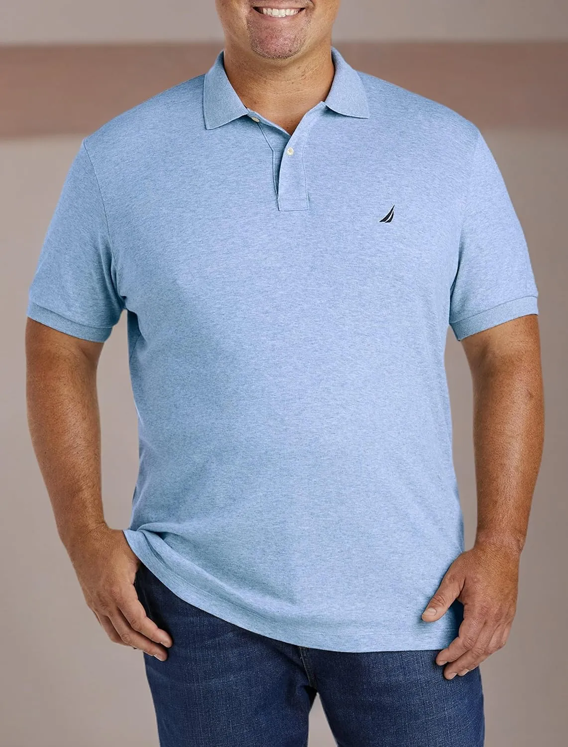 Nautica Men's Classic Fit Short Sleeve Solid Soft Cotton Polo Shirt