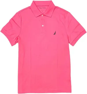 Nautica Men's Slim Fit Short Sleeve Solid Soft Cotton Polo Shirt